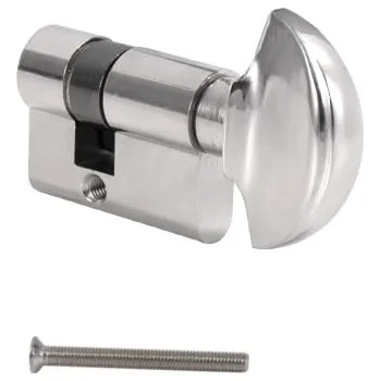 Vložka do dveří MPK - Cylindrická vložka s knoflíkem pro kování na sklo cylindrická vložka s knoflíkem 17 mm / 26K mm ONS - Nikl broušený