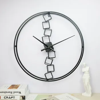 Hodiny Designové nástěnné hodiny CUBE Black 60cm