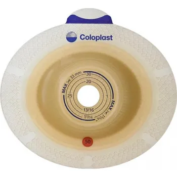 Plynová maska SenSura Convex Light Click 2D podložky—Mírný konvex, kroužek 70 mm, otvor 15-53 mm, 5 ks