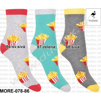 Dámské ponožky MORE Vzorované ponožky More-078-86 Barva: 86-sv.sivá, Velikost: 39-42(26-28)