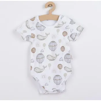 Kojenecký body Kojenecké bavlněné body s krátkým rukávem Nicol Miki 80 (9-12m)