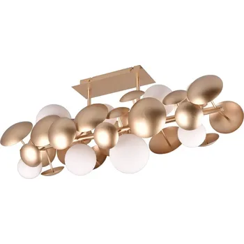 Stropní svítidlo se skleněným stínidlem ve zlato-bílé barvě 76x22 cm Bubble – Trio Select ID_1615026
