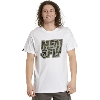 Pánské tričko tričko Meatfly Repash - White M