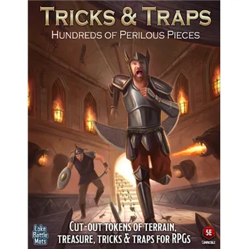 Příslušenství k deskovým hrám Loke Battle Mats Tricks & Traps Cut Out Tokens