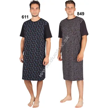 Pánská noční košile EVONA Pánská noční košile P-Mario Barva: 611-čierna, Velikost: M