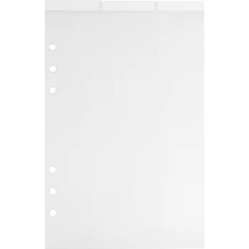 Náplň do diáře Fleppi Horní rozdělovače do diáře - transparentní | 3 ks Vyberte velikost náplně: A5 - 8 disků / Filofax Notebook