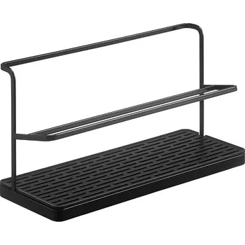 Odkapávač na nádobí Černý kovový odkapávač na lahve Yamazaki Tower 32 x 12 cm