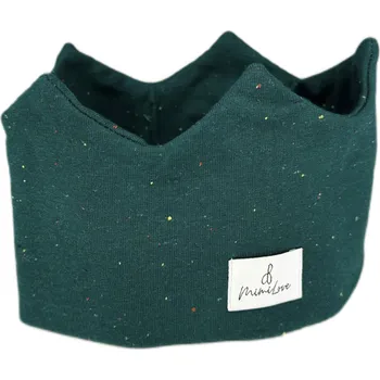 Čelenka Mimilove Bavlněná čelenka KORUNKA vel. 4-8 let Lesní zeleň Tečky
