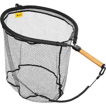 Fencl Muškařský Podběrák King XL Natur s Pogumovanou Sítí Plovoucí 55x47 cm