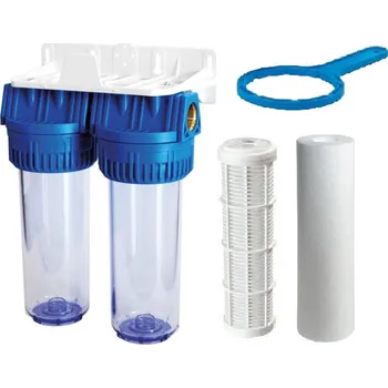 Ochranný vodní filtr Dvojitá filtrace 10"x2,5" Připojení: 1/2", Propustnost mikronů: 20 mikron