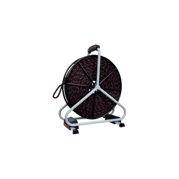 RUNPOTEC 10167 Tažné lano z polyesteru, Ø 10mm, délka 120m, vč. navíjecího stojanu