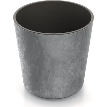 Květináč NURBI ROUNDED BETON EFFECT tmavě šedý, varianta 30 cm