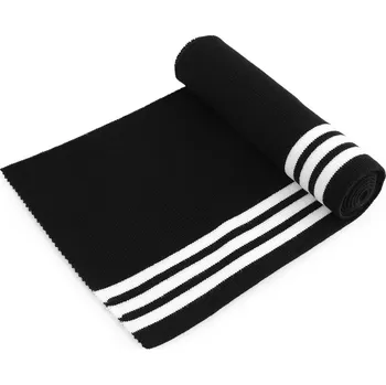 Elastický bavlněný náplet / oděvní manžeta 14x80 cm, barva černá