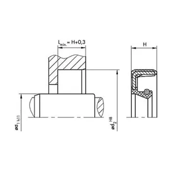 Těsnění pro motocykl Gufero 24-34-5,5 WA NBR