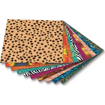 Umělecký papír Origami - Papír na skládání Divočina 15x15 cm 80g/m2 - 50 ks