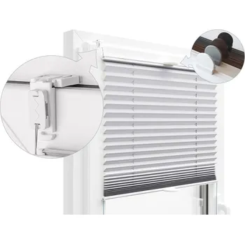 Roleta ZEBRA-SHOP PLISSÉ LUX / ZATEMŇUJÍCÍ / BÍLÁ / PX901 Šířka plissé v cm: 20, KAT: B 111-150 cm