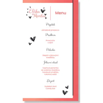 Party nádobí Personal Menu - Srdíčko Zvolte množství: od 11 ks do 30 ks