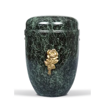 Smuteční dekorace Kovová urna Faith Patina - Růže II