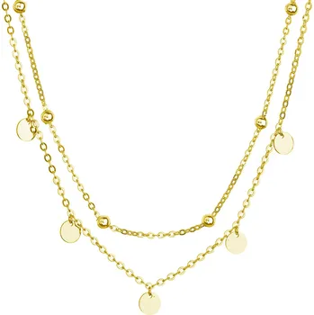 Náhrdelník EVOLUTION GROUP CZ Pozlacený náhrdelník dvouřadý - 62007