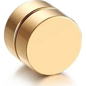 Náušnice Falešná náušnice | magnetická náušnice, 1 kus - Zlatá,12mm