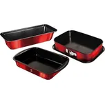 Sada Berlingerhaus pečicích forem s titanovým nepřilnavým povrchem 3 ks Metallic Line Burgundy Edition BH-7632