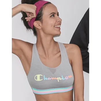 Podprsenka Sportovní podprsenka CHAMPION CROP TOP AUTHENTIC šedá světle Barva: Šedá - světle, Velikost: L
