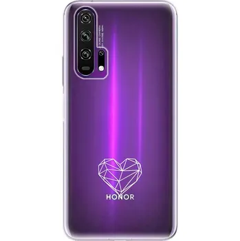 Telefonní příslušenství Odolné silikonové pouzdro iSaprio - čiré - Digital Love - Honor 20 Pro