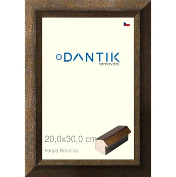 Rám na obraz DANTIK rámeček 20x30 | Forgia Bronzea (Sklo Čiré) (Vyrobeno s láskou u nás v DANTIKU)