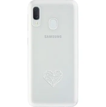 Telefonní příslušenství Odolné silikonové pouzdro iSaprio - čiré - Digital Love - Samsung Galaxy A20e