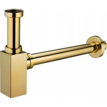 Sifon MEXEN Umyvadlový sifon hranatý zlatý