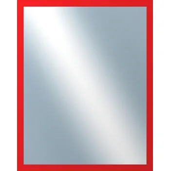 Zrcadlo DANTIK - Zarámované zrcadlo - rozměr s rámem cca 40x50 cm z lišty PASTELKA červená rovná (2562)