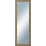 DANTIK - Zarámované zrcadlo - rozměr s rámem cca 50x140 cm z lišty ZVRATNÁ bílozlatá plast (3067)