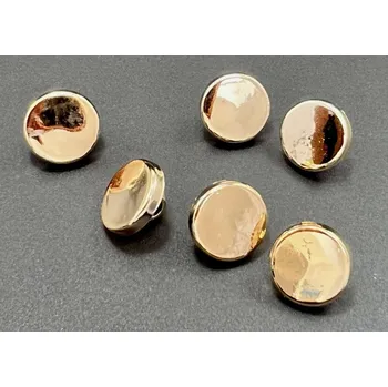 Knoflík Pokovený knoflík se spodním přišitím - světlá zlatá - průměr 1,25 cm