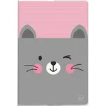 Comix Sešit s plastovým obalem Polo Bear A5, 64 listů, CTA564-2 Barva: Šedo-růžová