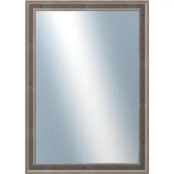 Zrcadlo DANTIK - Zarámované zrcadlo - rozměr s rámem cca 50x70 cm z lišty TOOTH malá stříbrno černá (3164)