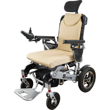 Invalidní vozík Elektrický invalidní vozík skládací Eroute 8000S Li-ion Barva: Béžová + ZDARMA hlavová opěrka
