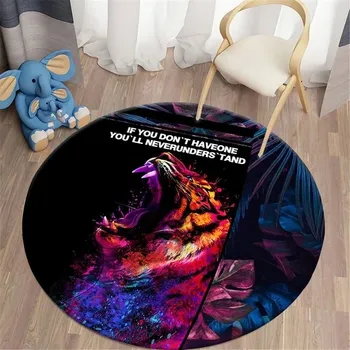 Koberec Kulatý koberec proti skluzu se zvířecím vzorem - 11,100 cm x 100 cm