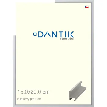Rám na obraz DANTIK rámeček 15x20 | ALU profil 6030 Stříbrná matná (Sklo Čiré) (Vyrobeno s láskou u nás v DANTIKU)