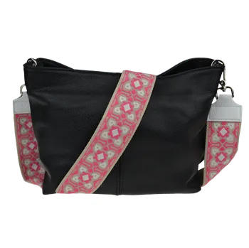 Kabelka NovaKabelka.cz Kožená italská crossbody kabelka Batilda Nera s přídavným popruhem XIV