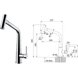 Franke FG 5188.031 Icon (115.0625.188) | Designová dřezová baterie se sprchou Chrom, s vytahovací koncovkou