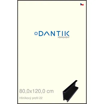 Rám na obraz DANTIK rámeček 80x120 | ALU profil 7022 Černá matná (Plexi Čiré) (Vyrobeno s láskou u nás v DANTIKU)