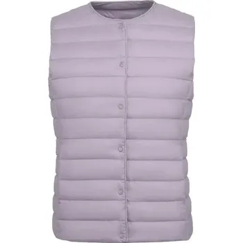 Péřová prošívaná vesta 90% kachní peří Barva: Fialová, Velikost: 3XL