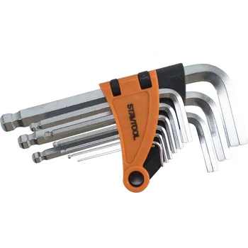 Klíč STAVTOOL Sada IMBUS klíčů s kuličkou 9 dílů | 1,5-10 mm