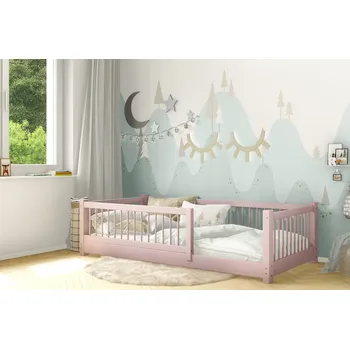 Dětská postýlka Masivní dětské lůžko Axel - 90 x 180 / růžová