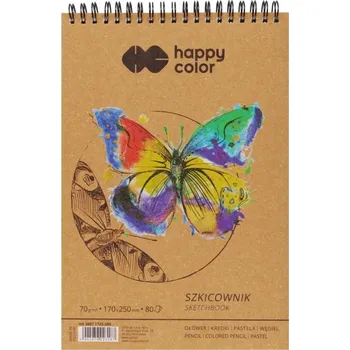 Blok spirála 17 x 25 cm ECO/KRÉMOVÝ 70g 80l