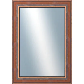 Zrcadlo DANTIK - Zarámované zrcadlo - rozměr s rámem cca 50x70 cm z lišty ANGLIE hnědá (561)