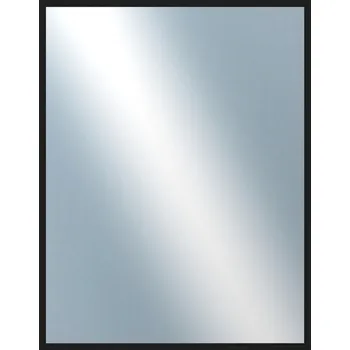 Zrcadlo DANTIK - Zarámované zrcadlo - rozměr s rámem cca 70x90 cm z lišty PERLA černá lesklá vysoká (2548)