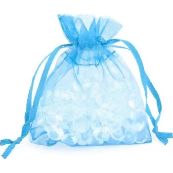 Dárková taška Organzový sáček 7,5x10cm Modrý (Blue)