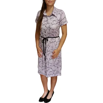 Dámské šaty Košilové šaty od firmy Pratto fialkové s písmeny velikost pratto: 38