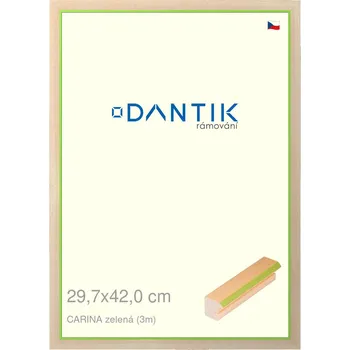 Rám na obraz DANTIK rámeček 29,7x42 | CARINA zelená (Plexi Čiré) (Vyrobeno s láskou u nás v DANTIKU)